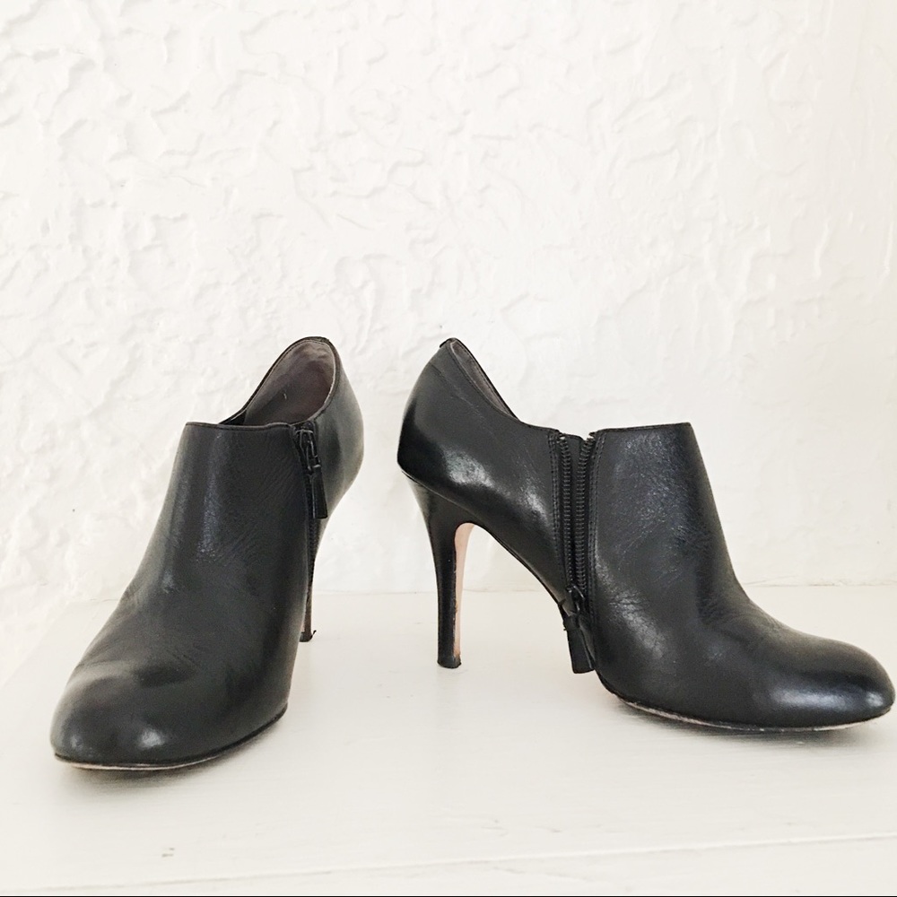 Cole Haan black leather heeled ankle boots